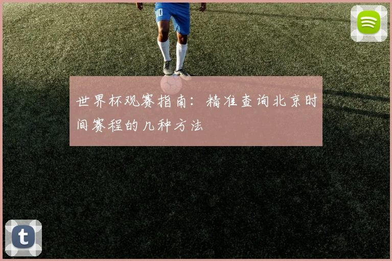 世界杯观赛指南：精准查询北京时间赛程的几种方法